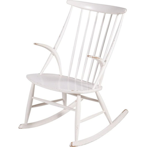 Vintage Model IW3 Schommelstoel door Illum Wikkelsø voor Niels Eilersen, 1950