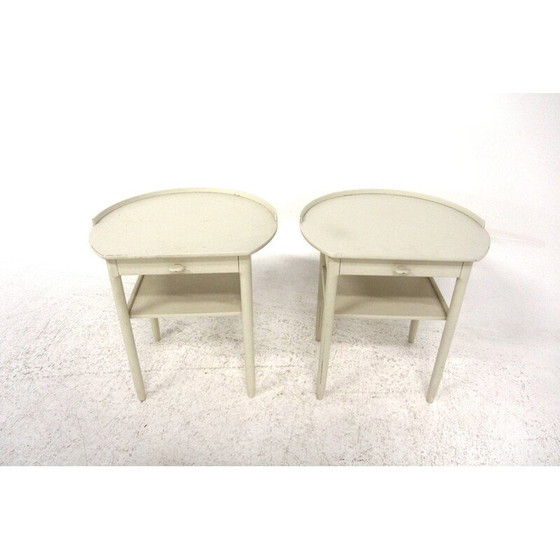 Image 1 of Paar vintage houten nachtkastjes van Engström en Myrstrand voor Bodafors, Zweden 1960