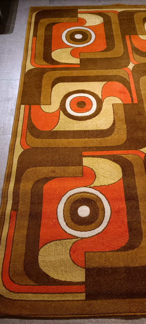 Image 1 of Vintage vloerkleed uit het ruimtetijdperk, ontwerp door Latex Studio