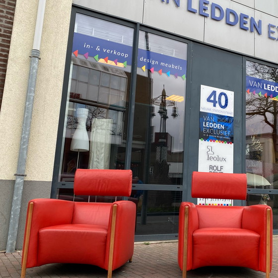 Image 1 of 2 Leolux Goncharov Fauteuil rood
