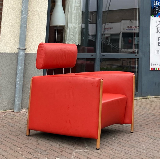 Image 1 of 2 Leolux Goncharov Fauteuil rood