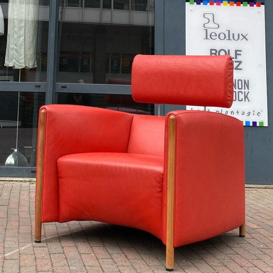 Image 1 of 2 Leolux Goncharov Fauteuil rood
