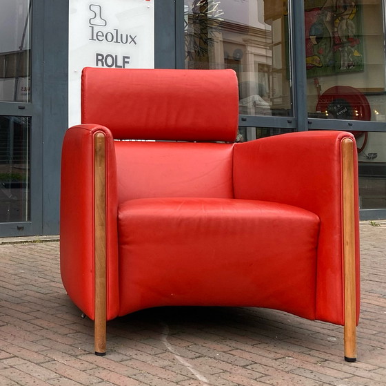 Image 1 of 2 Leolux Goncharov Fauteuil rood