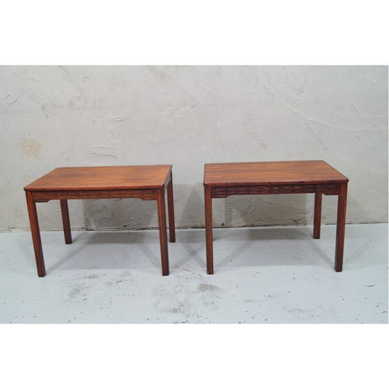 Image 1 of 2 vintage scandinavische palissander bijzettafels van Alberts Tibro, 1970