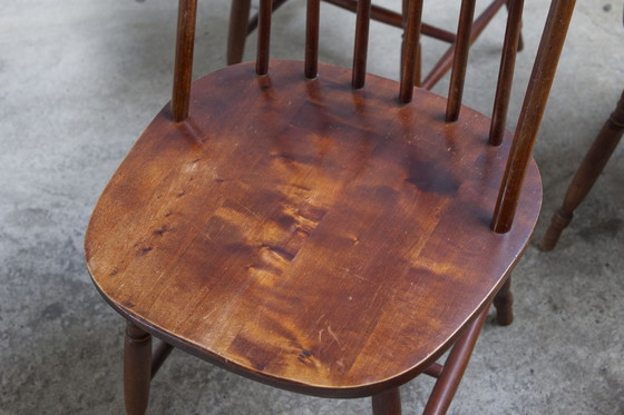 Image 1 of Set van 4 Windsor eetkamerstoelen