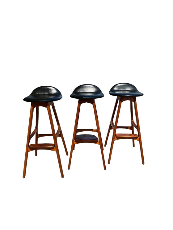 Image 1 of Set Van 3 Barstoelen, Erik Buch Voor Od Mobler, Denmark, 1960