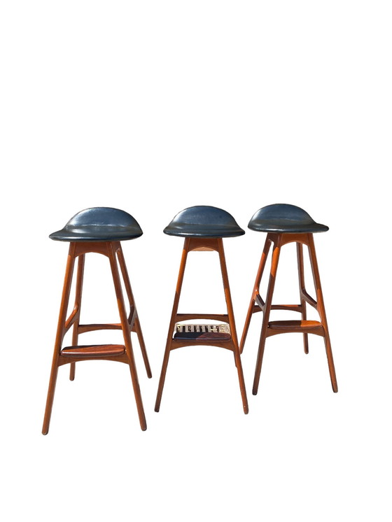 Image 1 of Set Van 3 Barstoelen, Erik Buch Voor Od Mobler, Denmark, 1960