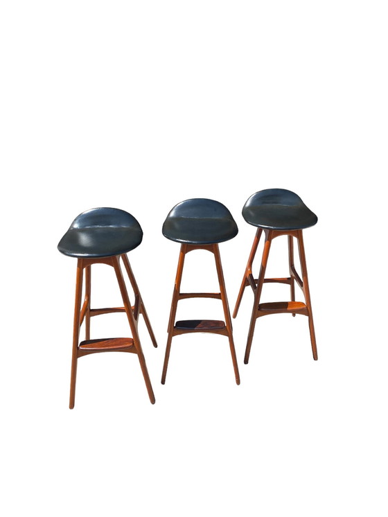 Image 1 of Set Van 3 Barstoelen, Erik Buch Voor Od Mobler, Denmark, 1960