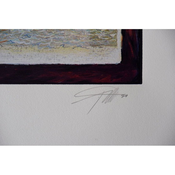 Image 1 of Originele vintage schets van Peter Foeller lichtschip, 1990