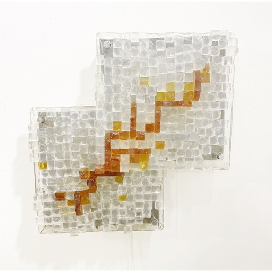 Image 1 of Mid century Murano glazen wandlamp van Poliarte, Italië 1970
