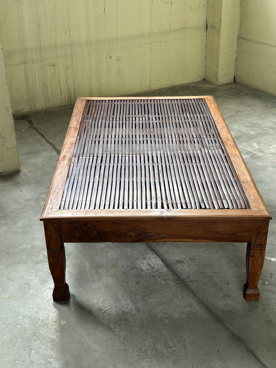 Image 1 of Teak & Bamboo coffee table