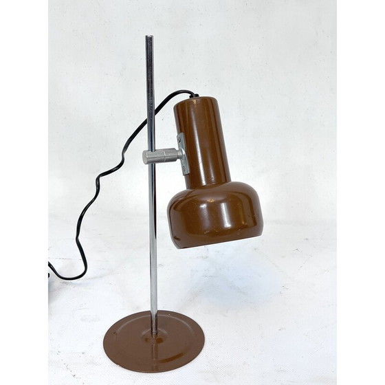 Image 1 of Vintage Italiaanse gelede metalen tafellamp, 1970