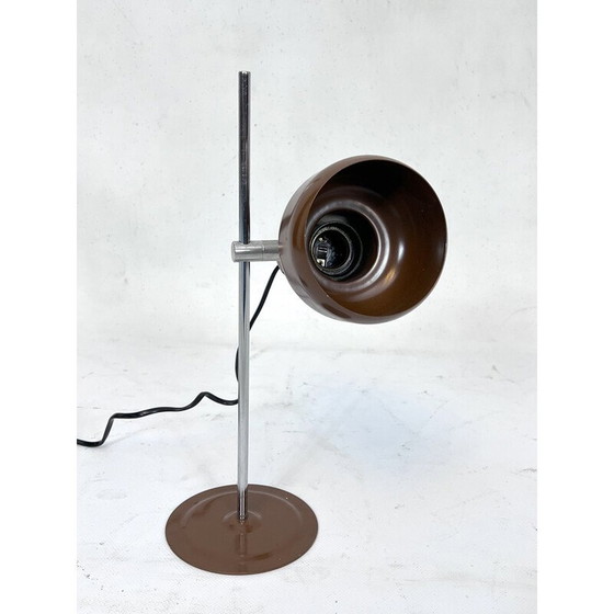 Image 1 of Vintage Italiaanse gelede metalen tafellamp, 1970