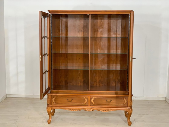 Image 1 of Chippendale vitrinekast highboard vintage