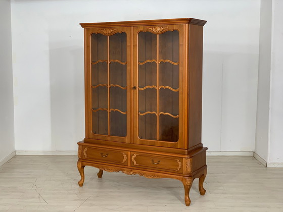 Image 1 of Chippendale vitrinekast highboard vintage