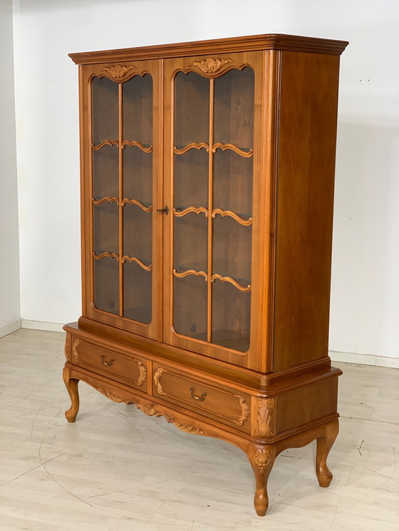 Image 1 of Chippendale vitrinekast highboard vintage