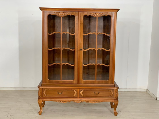 Image 1 of Chippendale vitrinekast highboard vintage