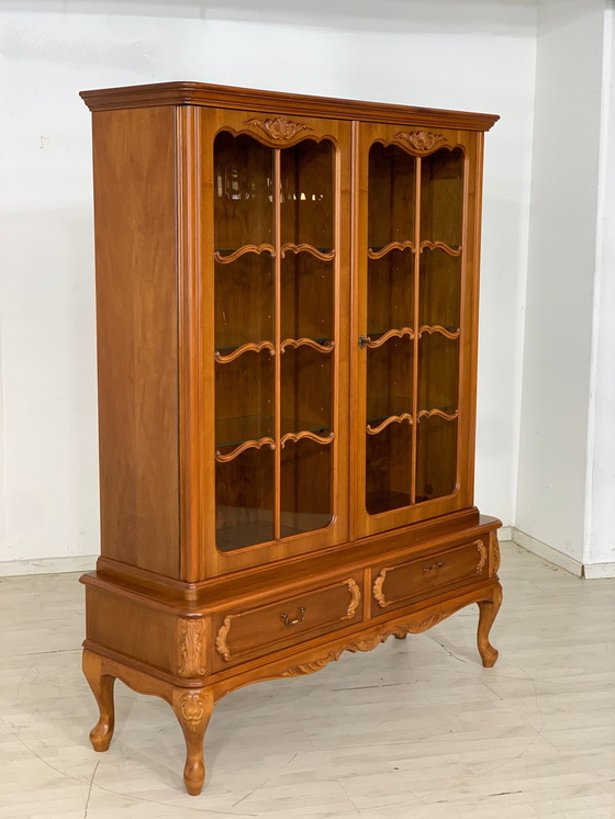 Image 1 of Chippendale vitrinekast highboard vintage