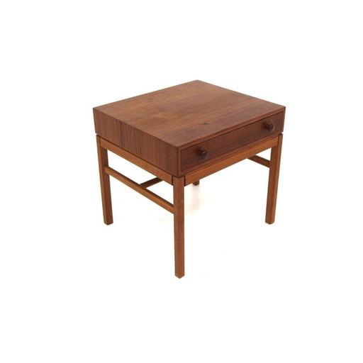 Vintage "Casino" teakhouten nachtkastje van Engström en Myrstran voor Bra Bohag, Zweden 1960