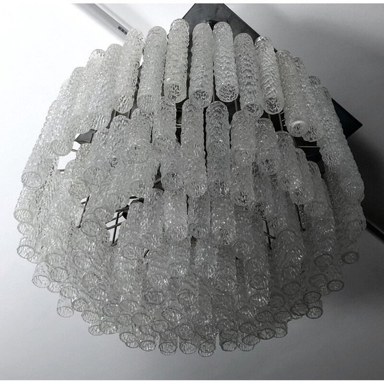 Image 1 of Vintage Italiaanse kroonluchter van Murano glas van Toni Zuccheri voor Venini, jaren 1960