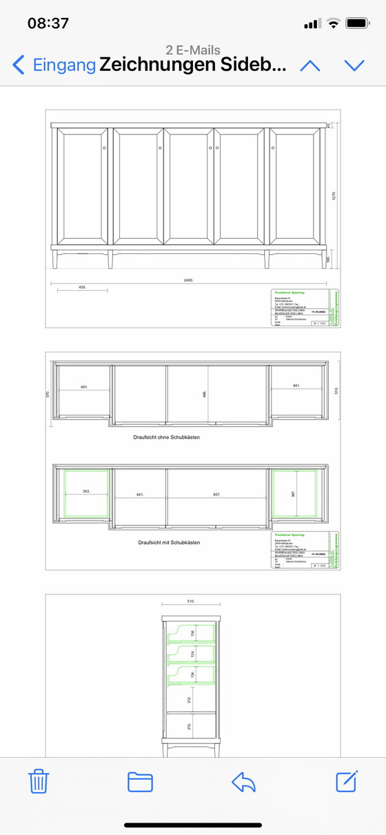 Image 1 of Kersenhouten Dressoirs