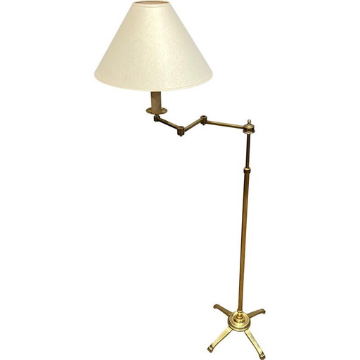 Vintage messing leeslamp met afneembare arm, 1940