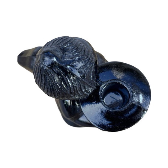 Image 1 of Vintage kandelaar met engel in hyaliet glas voor La Verrerie Libochovice, Tsjecho-Slowakije 1960