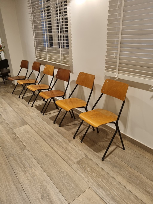 6x industrieel Stoelen