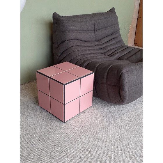 Image 1 of Vintage betegelde bank eindstuk 1980