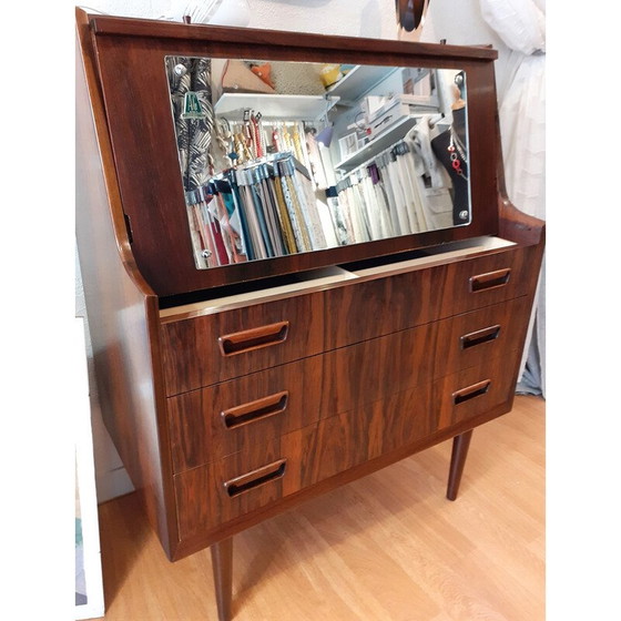 Image 1 of Vintage secretaire in rozenhout, Denemarken 1960
