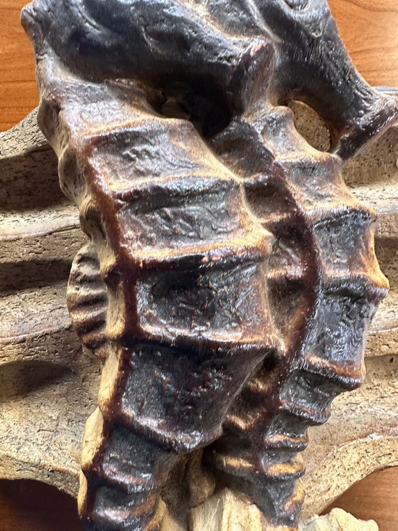 Image 1 of Vintage keramiek lamp zeepaard brutalist