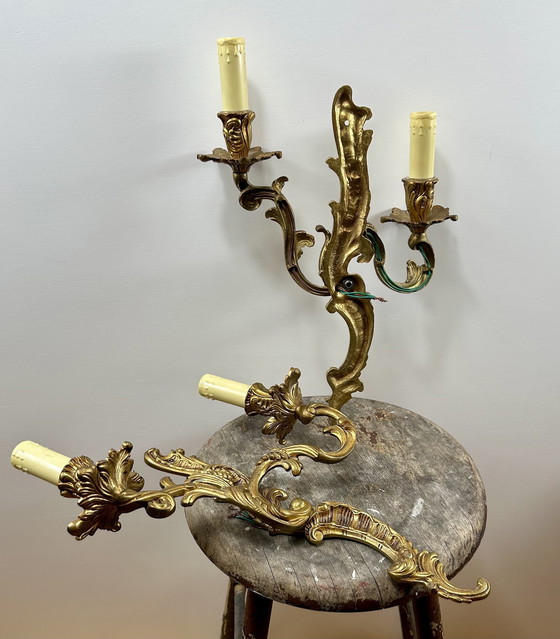 Image 1 of Louis Xv Rococo Stijl Gouden Franse Wandlampen 