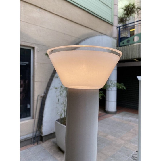 Image 1 of Paar vintage vloerlampen van gelakt metaal en murano glas van Roberto Pamio, 1980