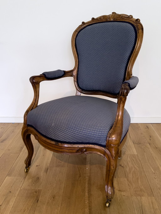 2x Antieke Biedermeier fauteuil