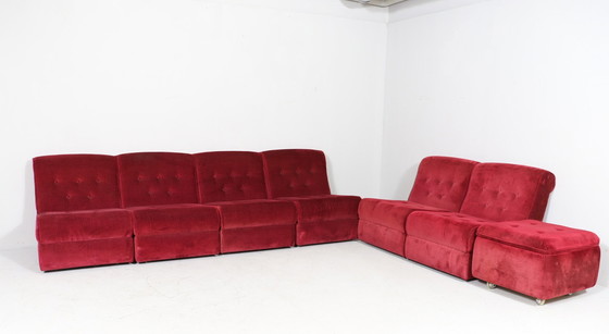 Image 1 of Space Age modulaire sofa-elementen/modulaire sofa, Duitsland, jaren 1970