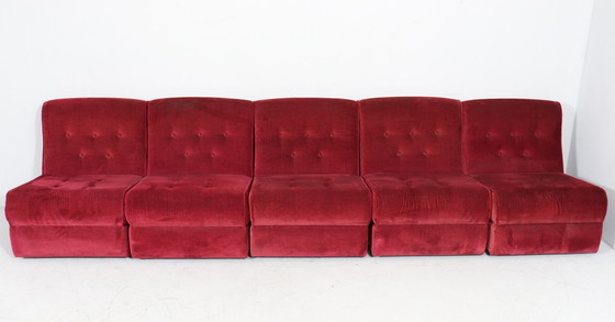 Image 1 of Space Age modulaire sofa-elementen/modulaire sofa, Duitsland, jaren 1970