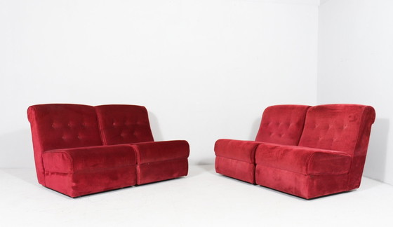 Image 1 of Space Age modulaire sofa-elementen/modulaire sofa, Duitsland, jaren 1970