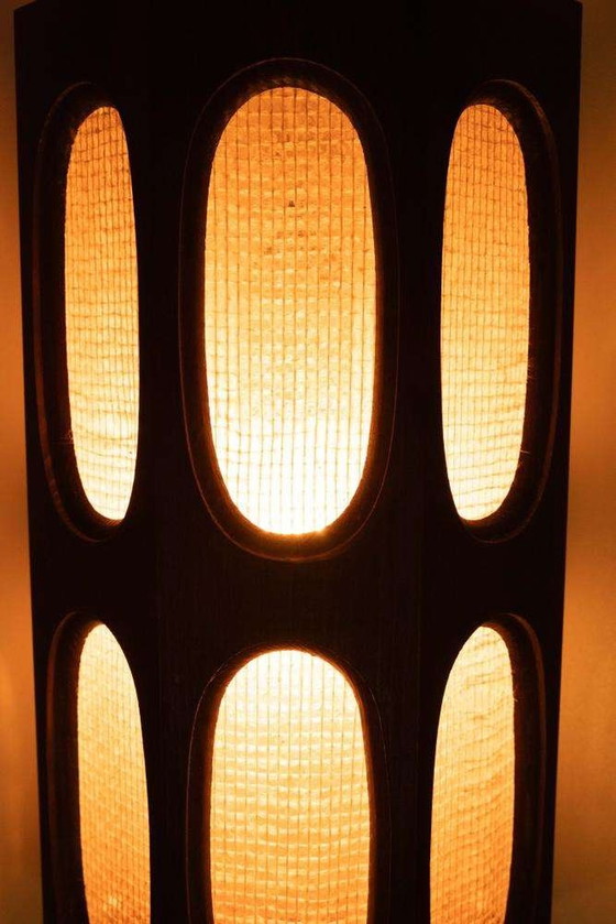 Image 1 of Japandi Zweedse houten wandlamp 60s, vintage wall light