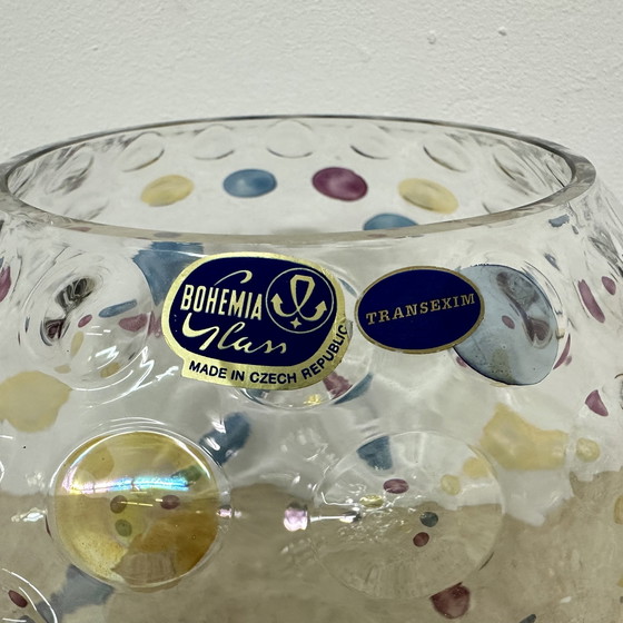 Image 1 of Boheemse Borske Sklo Nemo Glazen Vaas Door Max Kannegiesser 1960S