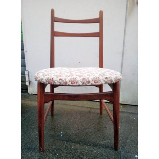 Image 1 of Set van 6 vintage Deense eetkamerstoelen