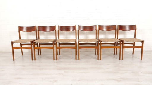 Set Van 6 Eetkamerstoelen | Vintage | Opnieuw Gestoffeerd