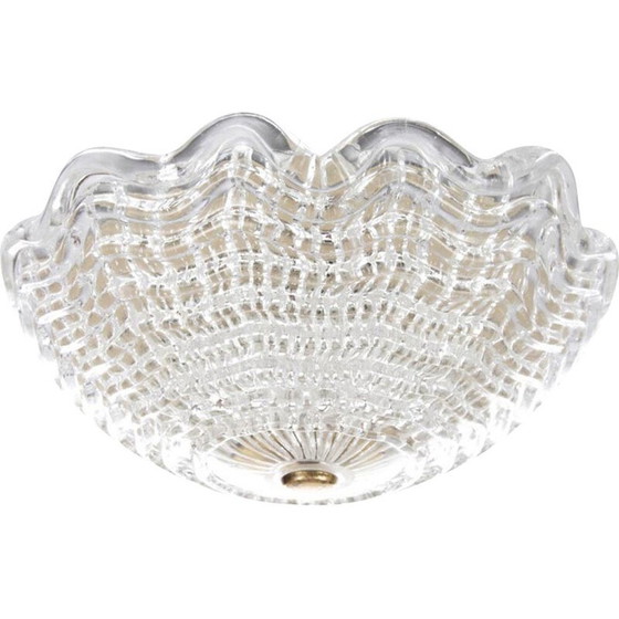 Image 1 of Vintage Scandinavische kristallen plafondlamp door Carl Fagerlund voor Orrefors, 1960