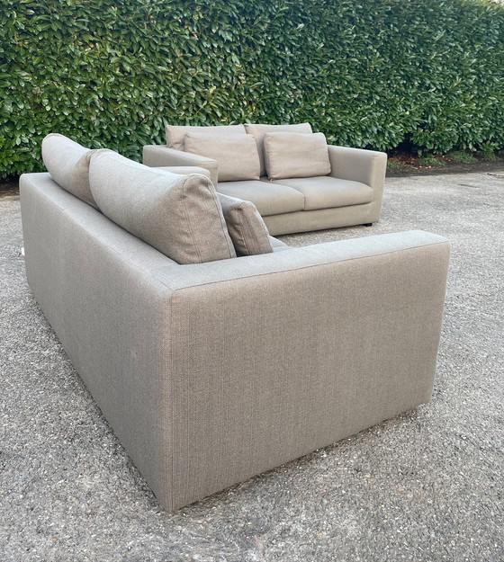 Image 1 of Taupe VIP Seats 2x 2,5-zits stoffen bankstel