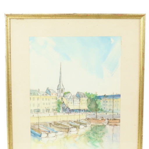 Schilderijtje Aquarel 1989