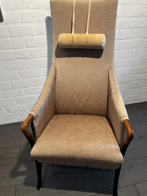 Image 1 of Giorgetti Fauteuil Met Voetenbankje