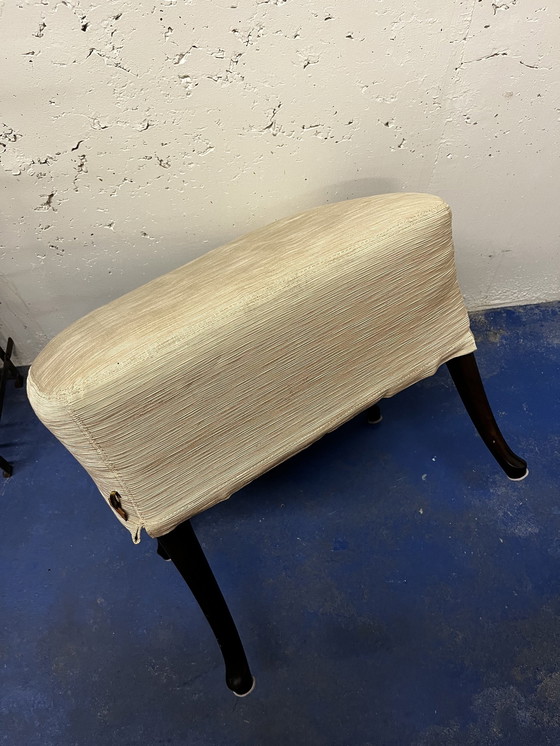 Image 1 of Giorgetti Fauteuil Met Voetenbankje