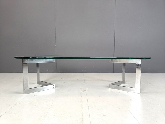 Image 1 of Chromen salontafel van Roche Bobois, 1980S