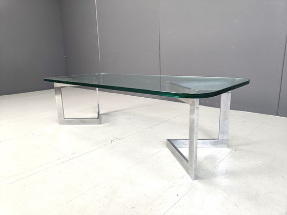 Image 1 of Chromen salontafel van Roche Bobois, 1980S