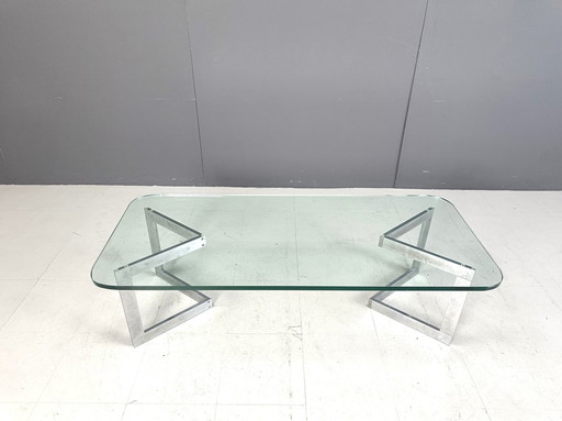 Chromen salontafel van Roche Bobois, 1980S