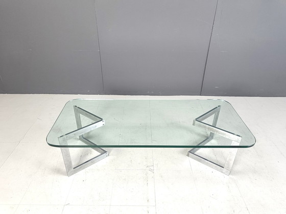 Image 1 of Chromen salontafel van Roche Bobois, 1980S